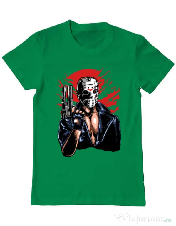 Tricou ADLER barbat Jason will be back Verde mediu