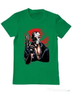 Tricou ADLER barbat Jason will be back Verde mediu
