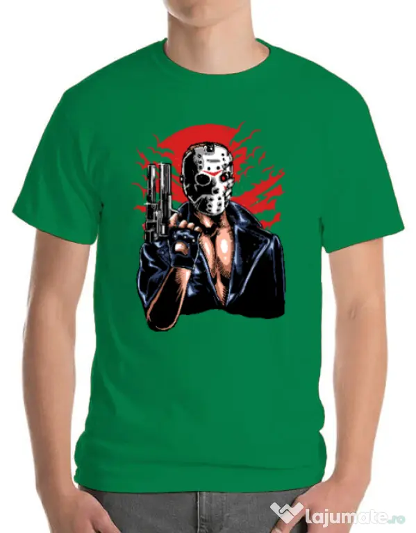 Tricou ADLER barbat Jason will be back Verde mediu