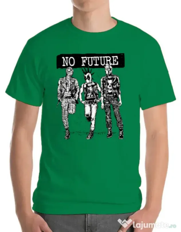 Tricou ADLER barbat No future Verde mediu