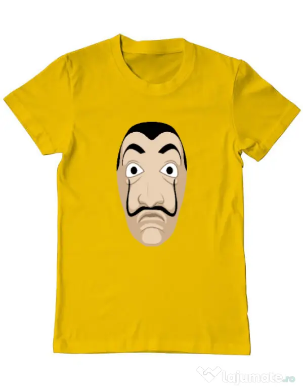 Tricou ADLER barbat Dali mask Galben