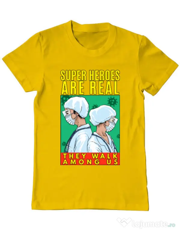 Tricou ADLER barbat Real super heroes Galben
