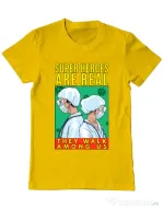 Tricou ADLER barbat Real super heroes Galben