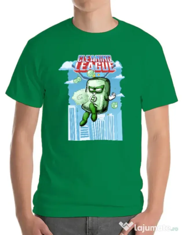 Tricou ADLER barbat Cleaning league Soap Verde mediu