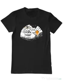 Tricou ADLER barbat Van beach Negru