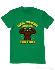 Tricou ADLER barbat Social distancing 2 Verde mediu