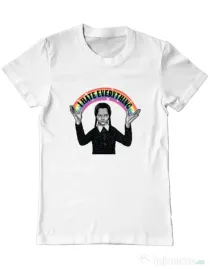 Tricou ADLER barbat I hate everything Alb