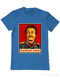 Tricou ADLER barbat Sylvester Stalin Albastru azuriu