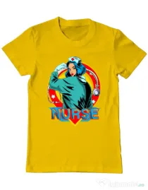 Tricou ADLER barbat Strong nurse Galben