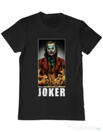 Tricou ADLER barbat Joker flames Negru