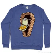 Bluza ADLER barbat Horror pizza Albastru melanj 