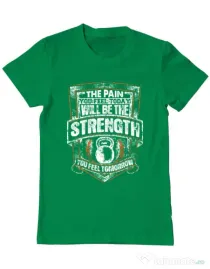 Tricou ADLER barbat The pain you feel Verde mediu