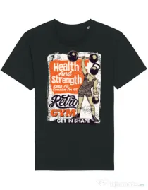 Tricou STANLEY STELLA barbat Retro Gym Negru