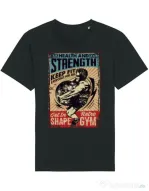 Tricou STANLEY STELLA barbat Health and strength Negru