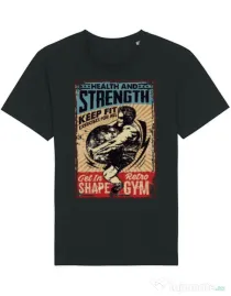 Tricou STANLEY STELLA barbat Health and strength Negru