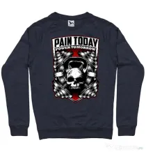 Bluza ADLER barbat Pain today power tomorrow Denim inchis