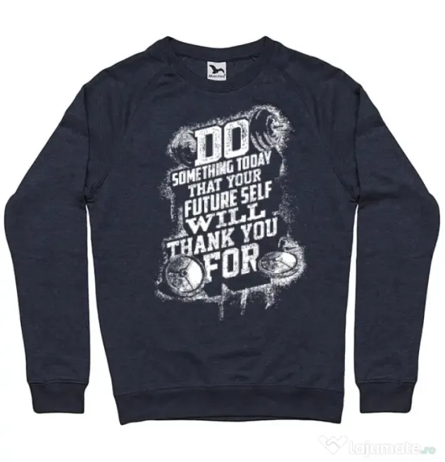Bluza ADLER barbat Do something today Denim inchis