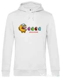 Hoodie barbat cu gluga Impostor detected Alb