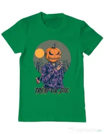 Tricou ADLER barbat Treat or die Verde mediu