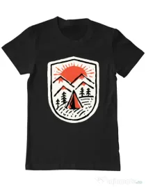 Tricou ADLER barbat Sunset camp Negru