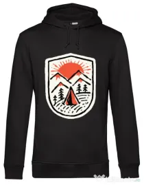 Hoodie barbat cu gluga Sunset camp Negru