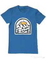 Tricou ADLER barbat Mountain beauty Albastru azuriu