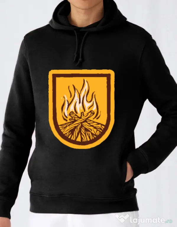 Hoodie barbat cu gluga Bonfire Negru