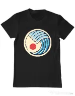 Tricou ADLER barbat Great wave Negru