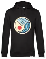 Hoodie barbat cu gluga Great wave Negru
