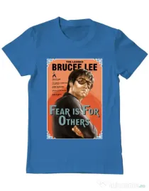 Tricou ADLER barbat Fear is for others Albastru azuriu