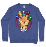 Bluza ADLER barbat High five Albastru melanj