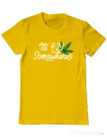 Tricou ADLER barbat It\'s time Galben