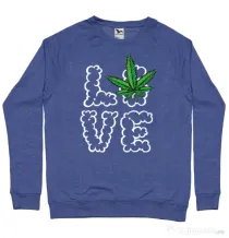 Bluza ADLER barbat Love weed Albastru melanj