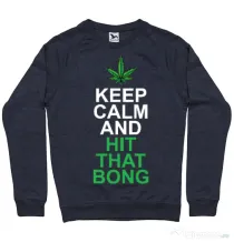 Bluza ADLER barbat Hit that bong Denim inchis