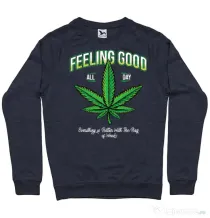Bluza ADLER barbat Good ganja Denim inchis