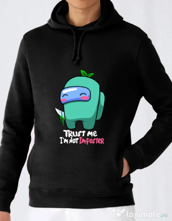 Hoodie barbat cu gluga Trust me Negru