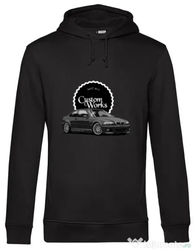Hoodie barbat cu gluga E46 M3 Negru