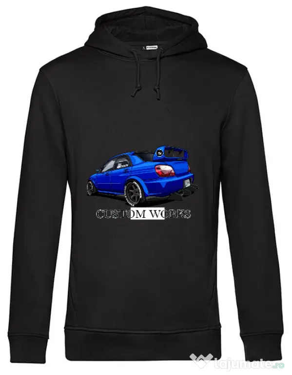 Hoodie barbat cu gluga WRX STI Negru