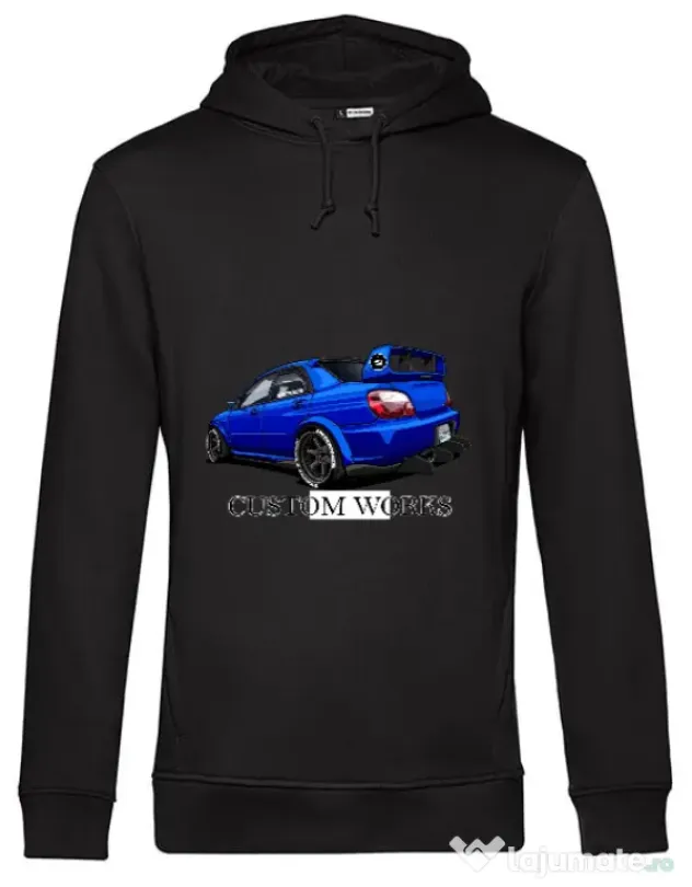 Hoodie barbat cu gluga WRX STI Negru