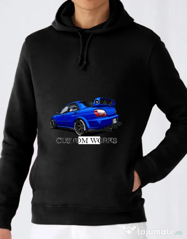 Hoodie barbat cu gluga WRX STI Negru