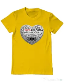 Tricou ADLER barbat INIMA DIN PIATRA Galben