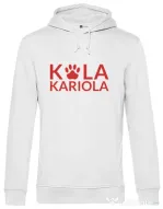 Hanorac barbat cu gluga Logo Kola Rosu Alb
