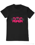 Tricou personalizat barbat Squid Squad Negru