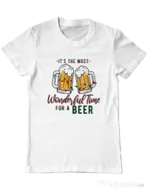 Tricou personalizat barbat The Most Wonderful Time Alb