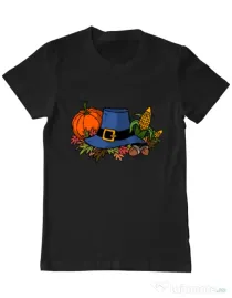 Tricou personalizat barbat Thank Giving Negru