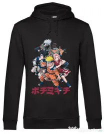 Hanorac barbat cu gluga Naruto Ninja Team Negru