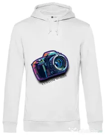 Hanorac barbat cu gluga Camera CW Alb