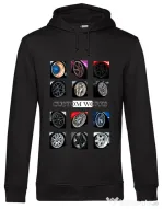 Hanorac barbat cu gluga Wheels mix #2 Negru