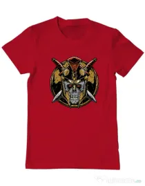Tricou personalizat barbat Skull Spartan Rosu