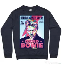 Bluza personalizata barbat David Bowie Denim inchis